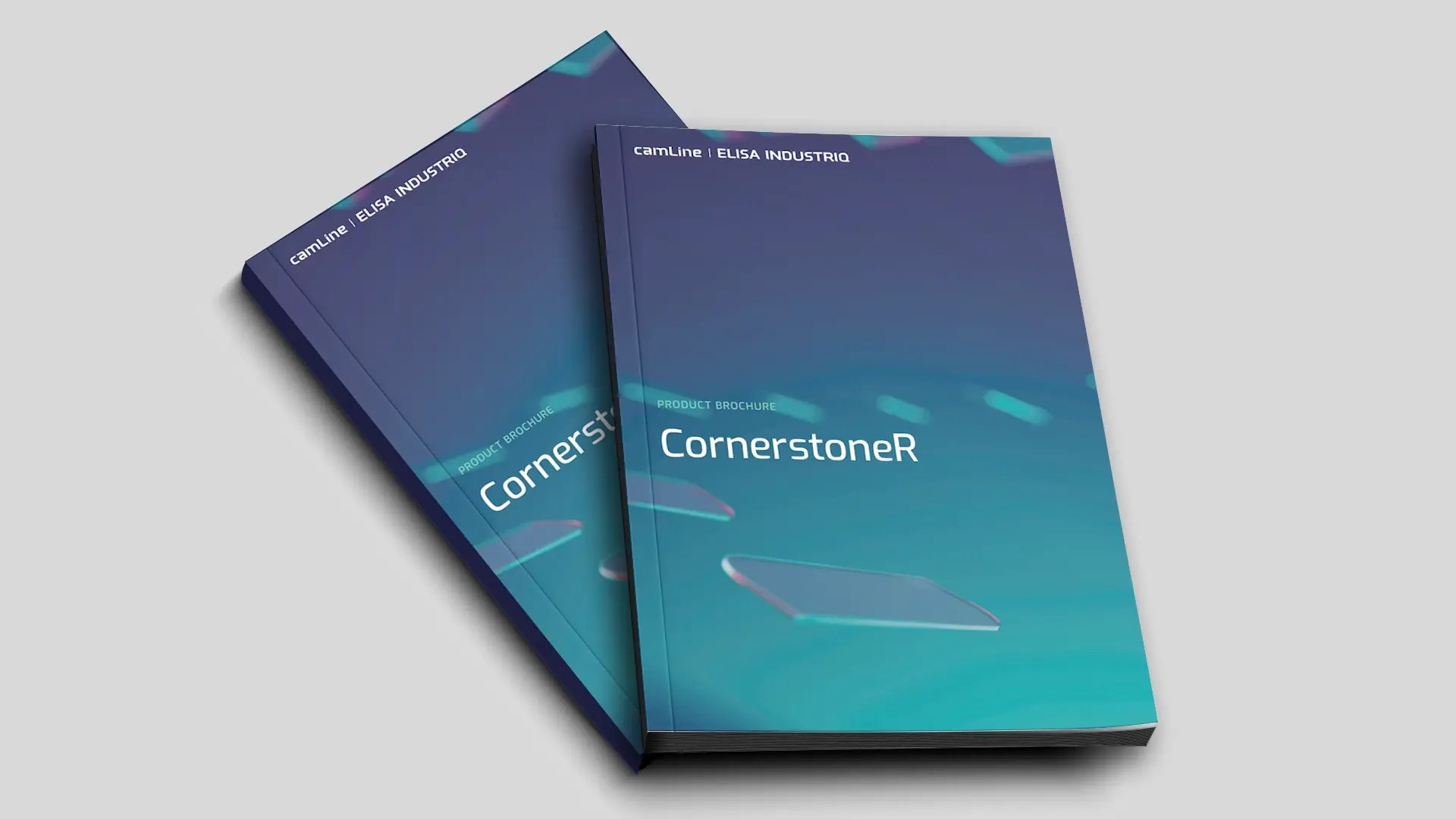 CornerstoneR add-on product brochures for Cornerstone software with a blue geometric cover design, representing advanced engineering data analytics solutions.