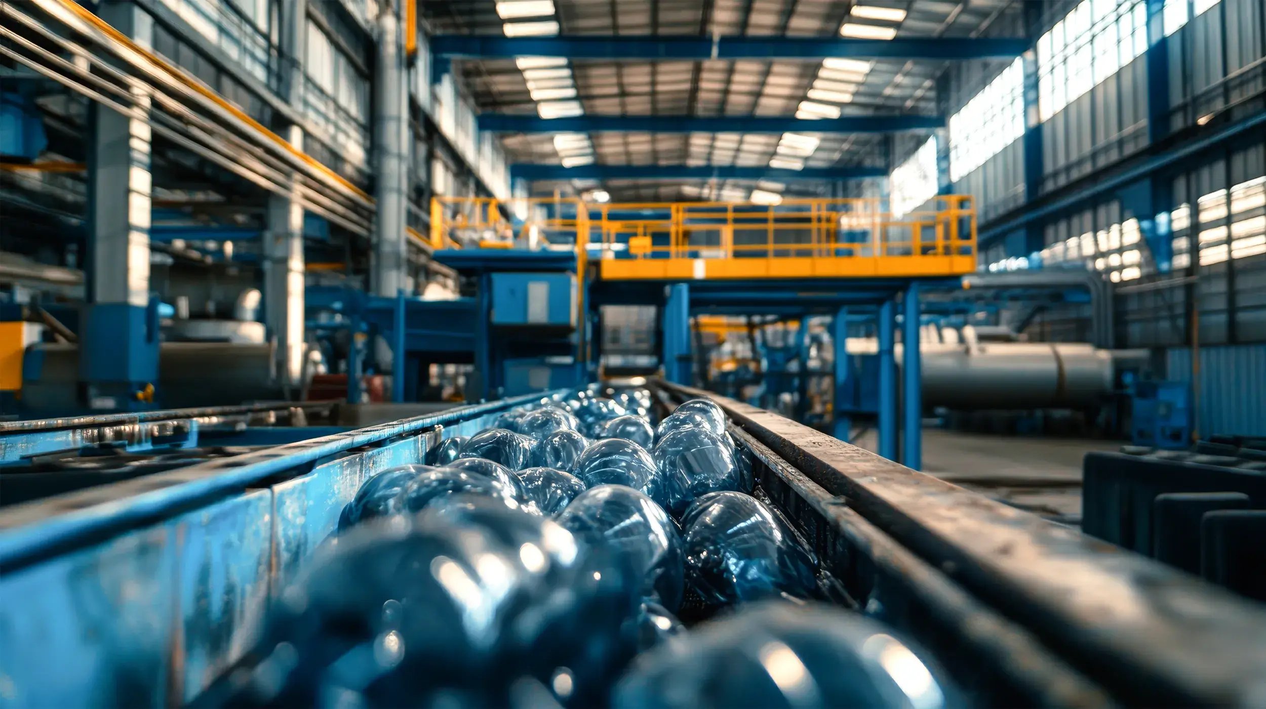 Materialsortierung in einer Recyclinganlage