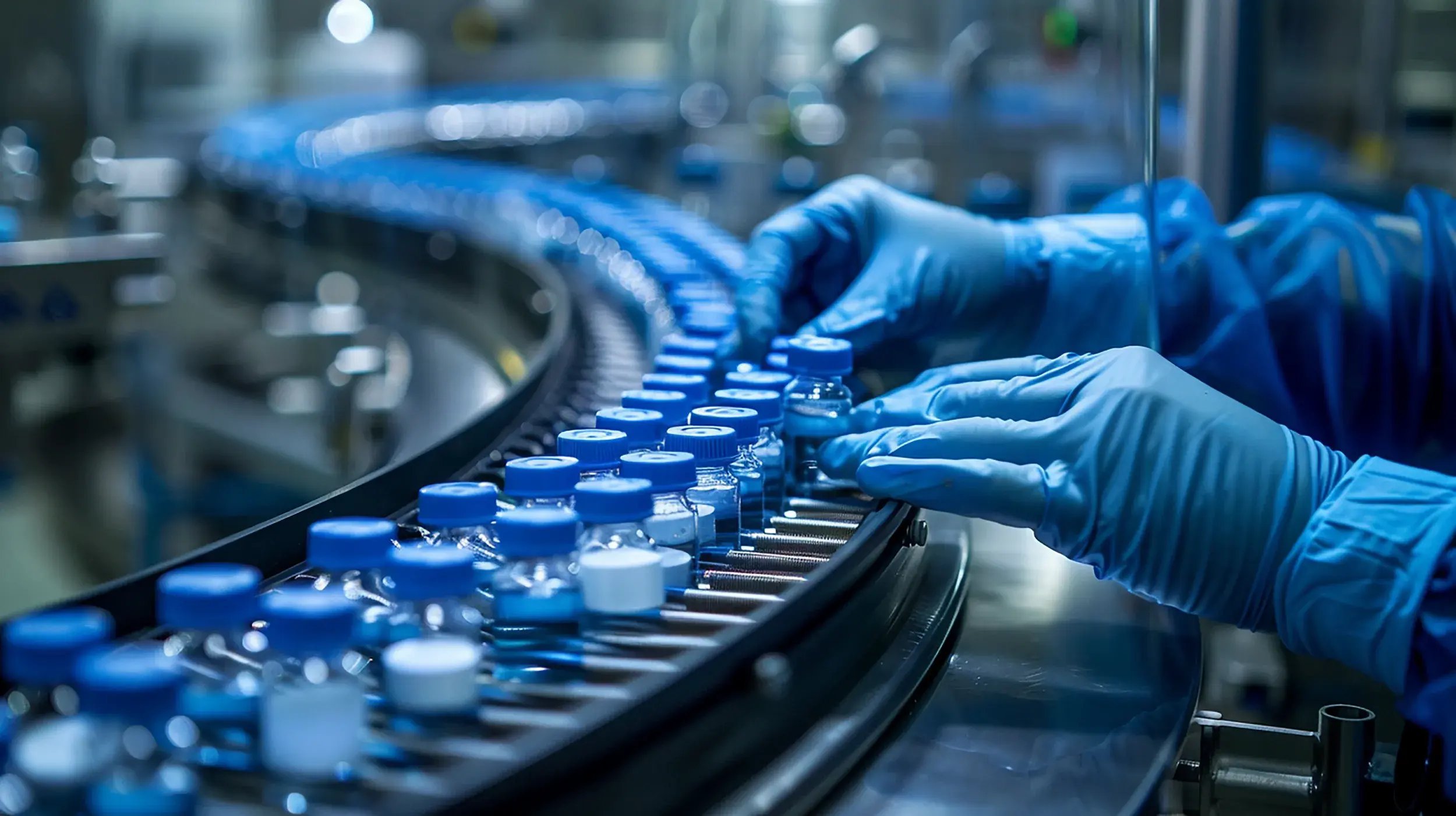 Moderne Produktionslinie in einer Fabrik