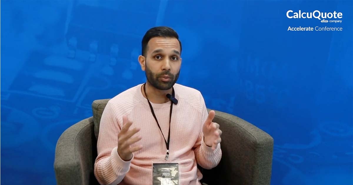 Raj Vora von VAS Engineering über die Videovorschau von CalcuQuote